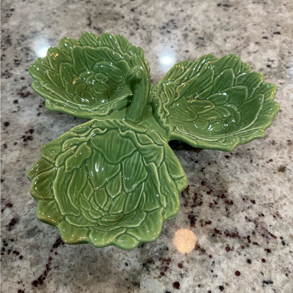Green Artichoke Three Section Ceramic Serving Dish - John Derian X Target